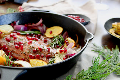 Pomegranate Glazed Trout